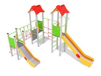 Set cu trei turnuri cu tobogane pentru loc de joacă - BGL-00105 imagine principala