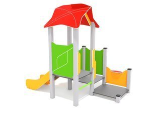 Căsuță cu tobogan pentru loc de joacă - BGL-00114