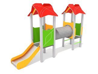 Căsuțe cu tunel și tobogan pentru loc de joacă - BGL-00115 imagine principala