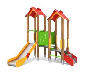 Set cu două turnuri pentru copii mici pentru loc de joacă - BGL-00804 imagine principala