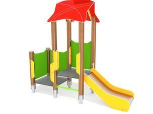 Tobogan cu turn pentru loc de joacă - BGL-00807