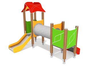 Set cu două turnuri cu tunel pentru loc de joacă - BGL-00809 imagine principala