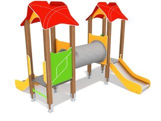 Set cu două turnuri cu tunel pentru loc de joacă - BGL-00810 imagine principala