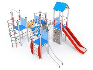 Set cu patru turnuri cu structură de frânghii pentru loc de joacă - BGL-1130