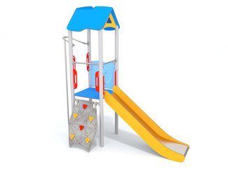 Turn cu tobogan și panou de cățărare pentru loc de joacă - BGL-1132 imagine principala