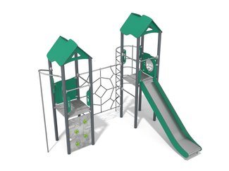 Set cu două turnuri cu structură de frânghii pentru loc de joacă - BGL-1135 RECYCLED imagine principala