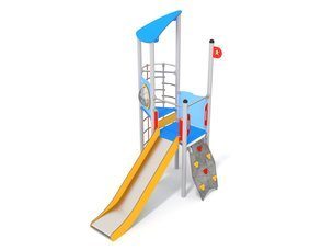 Turn cu tobogan și structură de frânghii pentru loc de joacă - BGL-1137