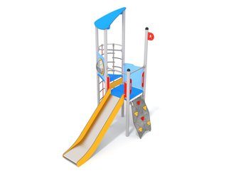 Turn cu tobogan și structură de frânghii pentru loc de joacă - BGL-1137 imagine principala