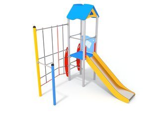 Turn cu tobogan și structură de frânghii pentru loc de joacă - BGL-1141