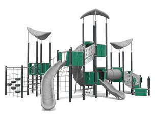 Set cu trei turnuri pentru loc de joacă din materiale reciclate - BGL-1218 RECYCLED