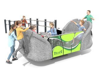 Leagăn integrativ incluziv din materiale reciclate pentru loc de joacă - BGL-1231 RECYCLED imagine principala