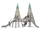 Piramidă dublă cu tobogan - BGL-1423 imagine 2