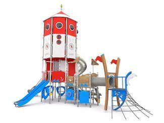 Set mare marin vapor cu tobogane pentru loc de joacă - BGL-1691 imagine principala