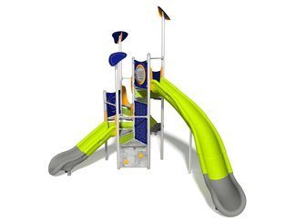 Turn cu tobogane pentru loc de joacă - BGL-1707 inox imagine principala