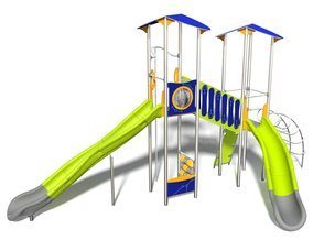 Tobogan scară bară pompieri pentru loc de joacă - BGL-1710 inox