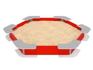 Groapă de nisip hexagonală pentru loc de joacă - BGL-2001