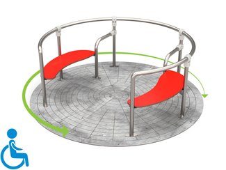 Carusel integrativ pentru copii în scaune cu rotile pentru loc de joacă - BGL-4079 imagine principala
