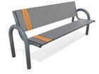Bancă cu spătar pentru loc de joacă și parc - BGL-6028 imagine 9