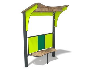 Bancă cu acoperiș pentru loc de joacă și parc - BGL-6082 imagine principala