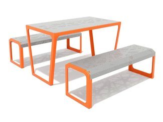 Bancă cu masă din oțel - BGL-6111 imagine principala