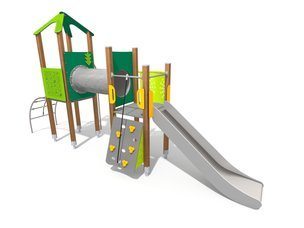 Set cu două turnuri cu tobogan pentru loc de joacă - BGL-8015