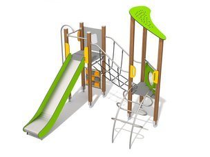 Set cu două turnuri cu tobogan pentru loc de joacă - BGL-8016