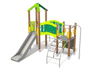 Set cu două turnuri cu tobogan pentru loc de joacă - BGL-8017 imagine principala