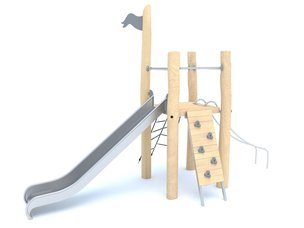 Tobogan din salcâm pentru loc de joacă - BGL-8126