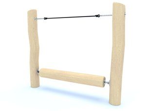 Bârnă de echilibru rotativă din salcâm pentru loc de joacă - BGL-8149