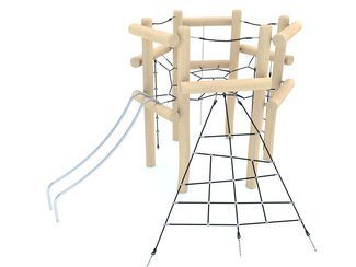 Structură mare de frânghii din salcâm pentru loc de joacă - BGL-8154 imagine principala