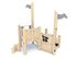 Căsuță cu tobogan din salcâm pentru loc de joacă - BGL-8170 miniatura 2