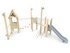 Set cu trei turnuri cu podeț din salcâm pentru loc de joacă - BGL-8176 miniatura 6