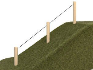 Traseu de aventură structură de frânghii din salcâm pentru pantă - BGL-8408