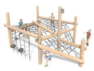 Traseu de aventură mare structură de frânghii din salcâm - BGL-8421 imagine principala