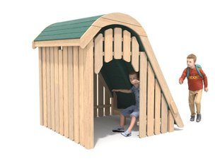 Căsuță închisă din salcâm pentru loc de joacă - BGL-8451