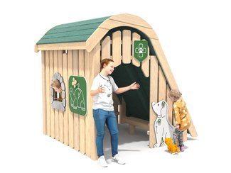 Veterinar - căsuță pentru loc de joacă din salcâm - BGL-8457 imagine principala