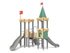 Castel cu două turnuri pentru loc de joacă cu tobogan și panou de cățărare - BGL-8606 miniatura 2