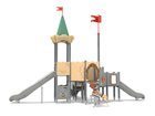 Castel cu un turn pentru loc de joacă cu tobogane - BGL-8612 imagine 2