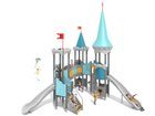 Castel cu trei turnuri pentru loc de joacă cu tobogane - BGL-8615 imagine 7