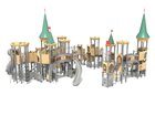 Castel pentru loc de joacă cu tobogane și structură de frânghii - BGL-8619-4-11II25-1B imagine 4