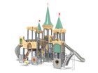 Castel cu cinci turnuri pentru loc de joacă cu tobogane și structură de frânghii - BGL-8619 imagine 2