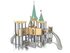 Castel cu cinci turnuri pentru loc de joacă cu tobogane și structură de frânghii - BGL-8619 miniatura 4