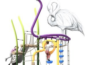 Structură de frânghii Flamingo pentru loc de joacă - BGL-9310