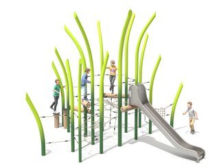 Set de aventură ierburi cu tobogan pentru loc de joacă - BGL-9406 imagine principala