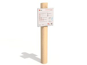 Panou informativ cu regulament din salcâm - BGL-8300