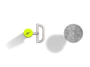 Twister șezând pentru sală în aer liber - BGL-7804 inox