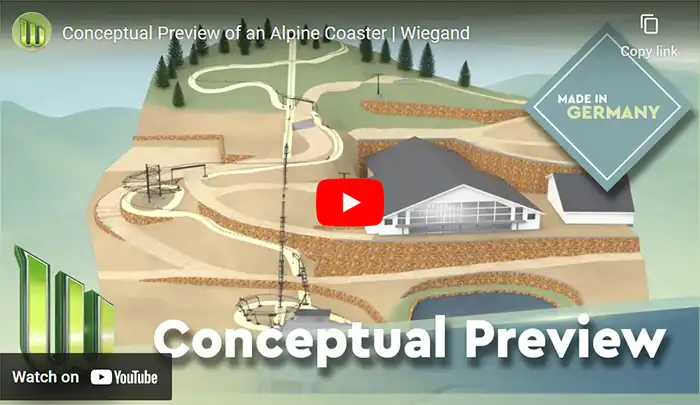 Alpine Coaster — vedere aeriană traseu